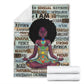Black Woman I Am Beautiful African American Flannel Blanket For Cozy Bedroom Sofa Decor