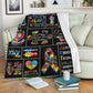 Autism Awareness Different True Colors Flannel Blanket For Cozy Bedroom Sofa Decor