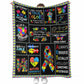 Autism Awareness Different True Colors Flannel Blanket For Cozy Bedroom Sofa Decor