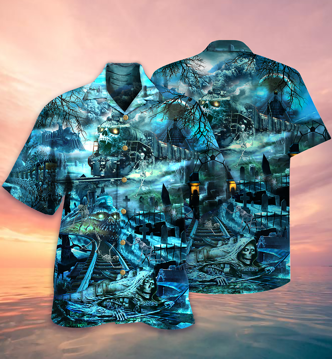 Train Ghost Honor Hawaiian Shirt For Warm Weather Adventures And Everyday Comfort
