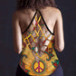Hippie Soul Color Peaceful Hollow Tank Top For Fitness Activities And Daily Wear