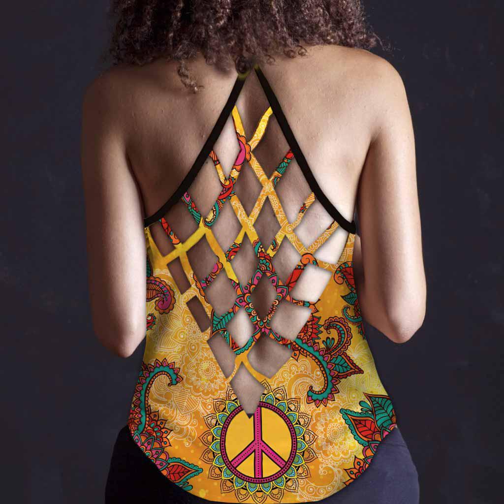 Hippie Soul Colorful Free Hollow Tank Top For Yoga Workouts And Festival Wear