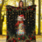 Black Cat Meowy Christmas Flannel Blanket For Cozy Bedroom Sofa Decor
