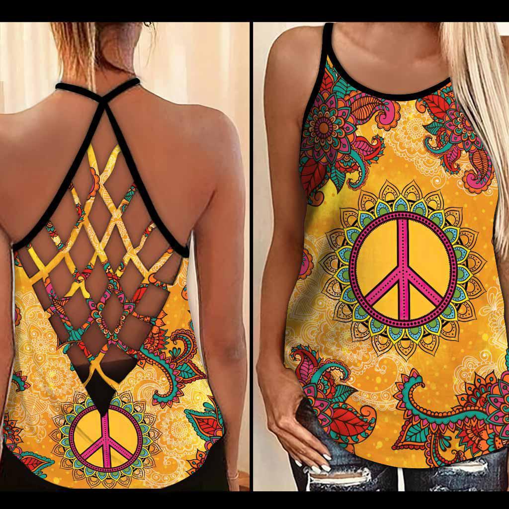 Hippie Soul Colorful Free Hollow Tank Top For Yoga Workouts And Festival Wear
