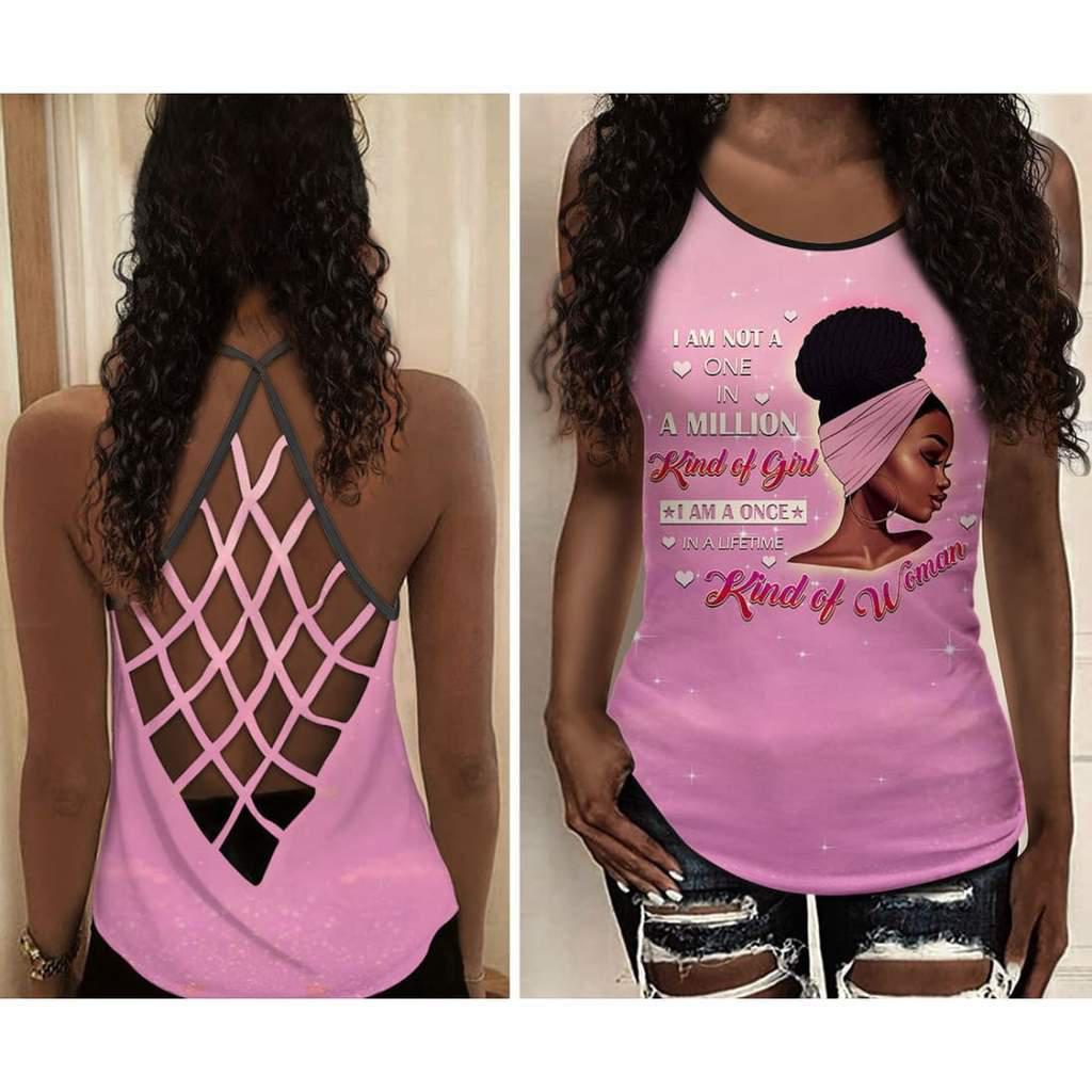 Black Woman Love Peace Hollow Tank Top For Fitness Training And Travel