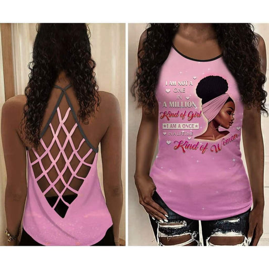 Black Woman Love Peace Hollow Tank Top For Fitness Training And Travel
