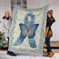 Diabetes Awareness Butterfly Flannel Blanket For Cozy Bedroom Sofa Decor