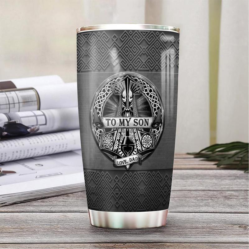 Viking To My Son I Love You 20 Oz Tumbler For Coffee Travel And Daily Drinks