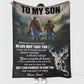 Hunting To My Son In Life Flannel Blanket For Cozy Bedroom Sofa Decor