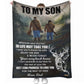 Hunting To My Son In Life Flannel Blanket For Cozy Bedroom Sofa Decor