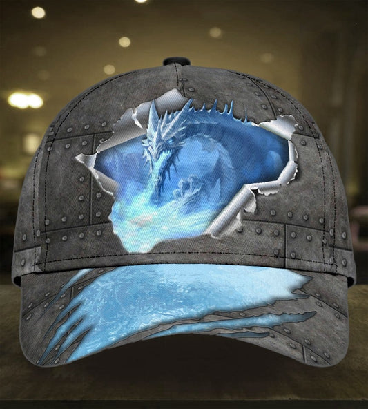 Ice Dragon Fantasy Creature Classic Cap For Weekend Travel Outdoor Events And Casual Outfits