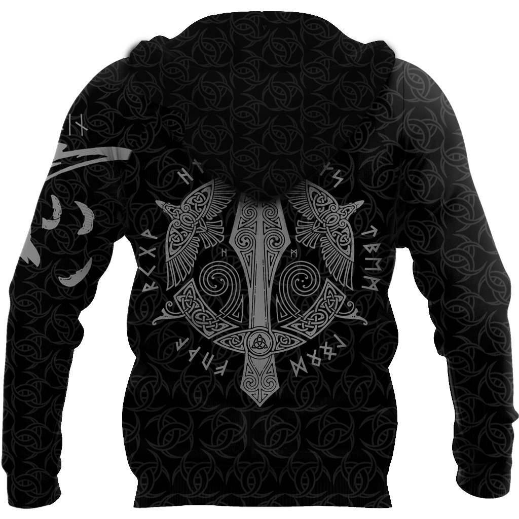 Viking Muninn Tattoo Hoodie For Mythic Casual Outfits Weekend Adventures And Thoughtful Gifting