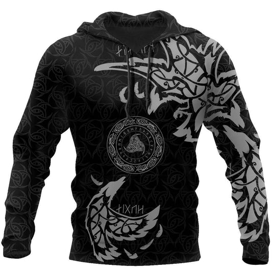 Viking Muninn Tattoo Hoodie For Mythic Casual Outfits Weekend Adventures And Thoughtful Gifting