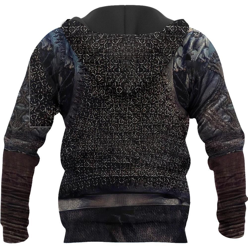 Viking Raven Armor Hoodie For Norse Heritage Style Outdoor Events And Comfortable Layering