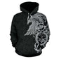 Viking Muninn Raven Hoodie For Norse Heritage Style Outdoor Events And Comfortable Layering
