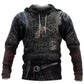 Viking Raven Armor Hoodie For Norse Heritage Style Outdoor Events And Comfortable Layering