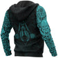 Blue Viking Raven Odin Tattoo Hoodie For Outdoor Adventures Travel And Powerful Everyday Styling