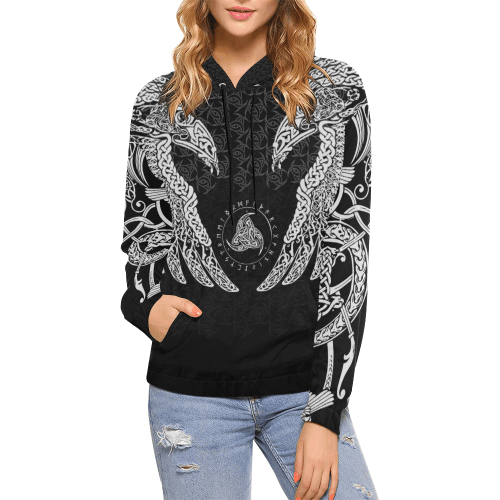 Viking Muninn Raven Pullover A8 Hoodie For Viking Inspired Streetwear Holidays And Thoughtful Gifts