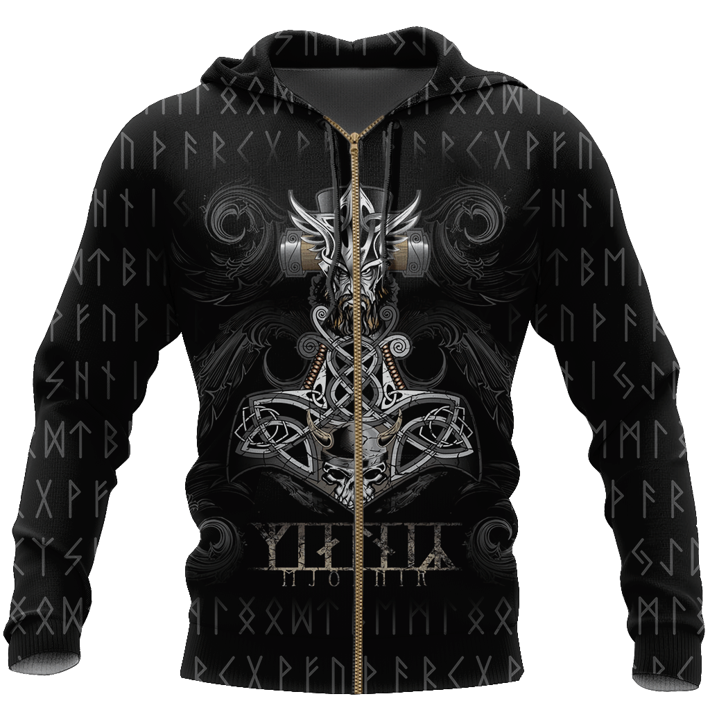 Viking Mjolnir Hoodie For Viking Enthusiasts Travel Days And Distinctive Streetwear