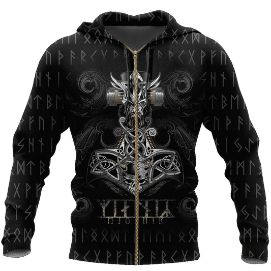 Viking Mjolnir Hoodie For Viking Enthusiasts Travel Days And Distinctive Streetwear