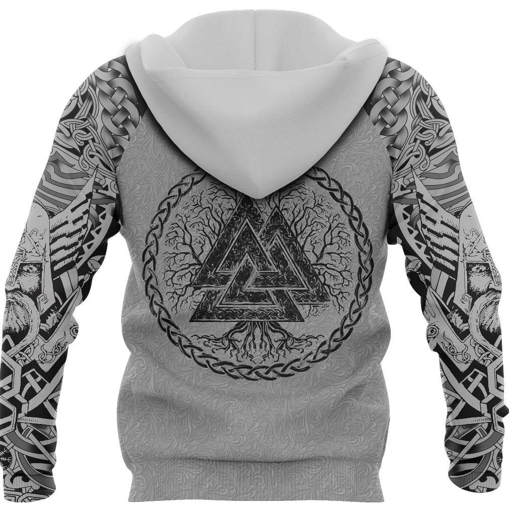 White Fenrir Skoll Hati Valknut Hoodie For Mythic Casual Outfits Weekend Adventures And Thoughtful Gifting