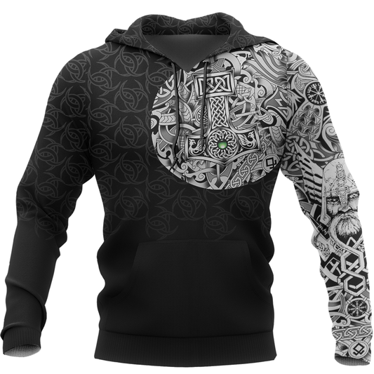 Viking Odin Norse Valhalla Hoodie For Bold Casual Wear Seasonal Trips And Myth Inspired Gifting