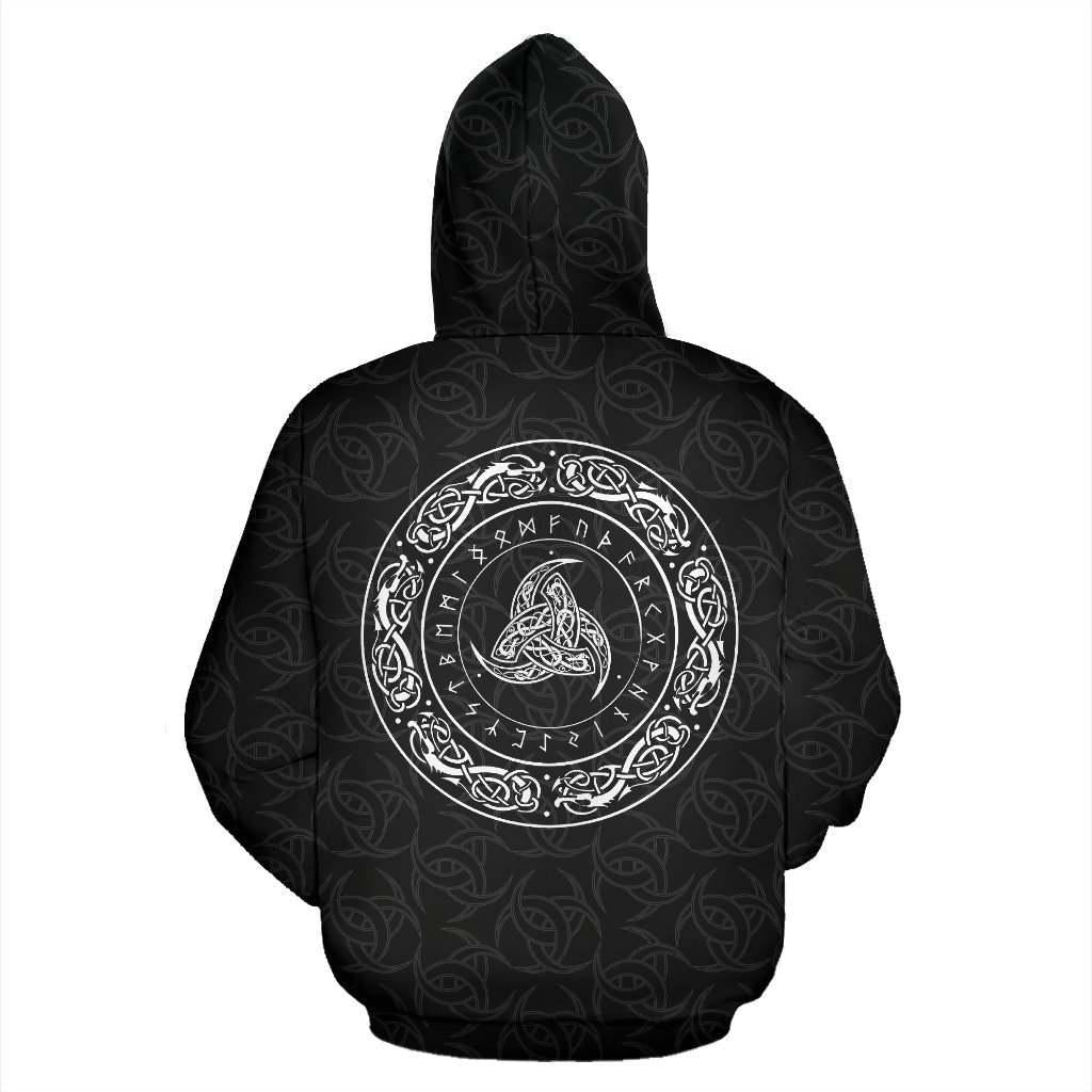 Viking Muninn Raven Hoodie For Norse Heritage Style Outdoor Events And Comfortable Layering