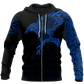 Blue Viking Eagle Ocean Hoodie For Viking Enthusiasts Travel Days And Distinctive Streetwear