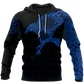 Blue Viking Eagle Ocean Hoodie For Viking Enthusiasts Travel Days And Distinctive Streetwear