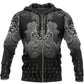 Vegvisir Mjolnir Dragon Norse Tattoo Hoodie For Norse Themed Outfits Weekend Travel And Relaxed Comfort