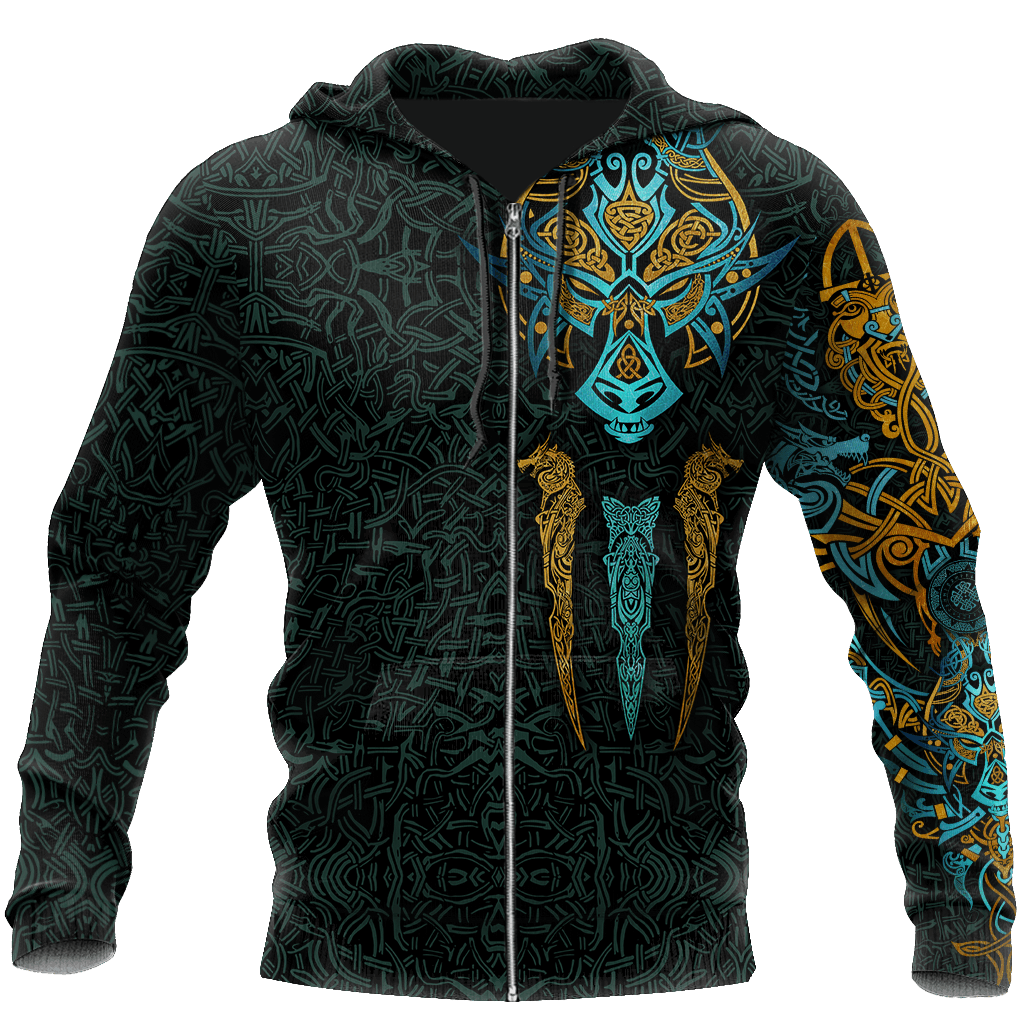 Viking Fenrir Pullover Hoodie For Outdoor Adventures Travel And Powerful Everyday Styling