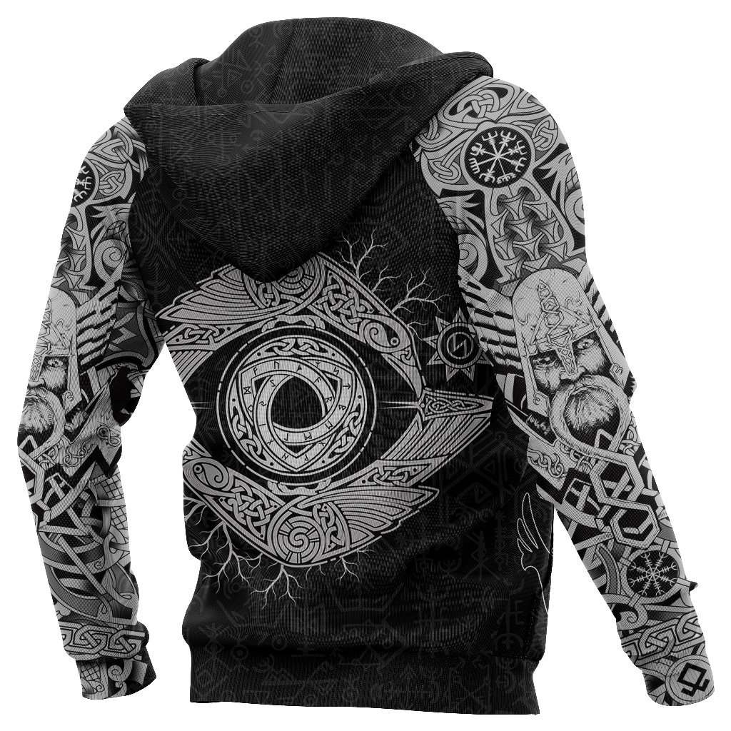 Viking Odins Eye Raven Hoodie For Norse Style Adventures Casual Layering And Everyday Wear