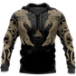 Viking Muninn Tattoo Hoodie For Mythic Artwork Casual Days And Outdoor Exploration