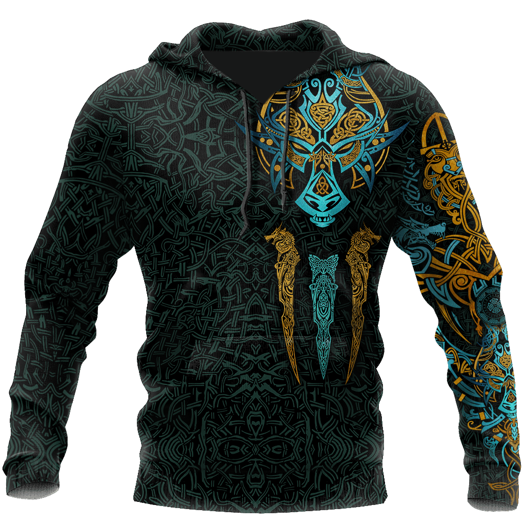 Viking Fenrir Pullover Hoodie For Outdoor Adventures Travel And Powerful Everyday Styling