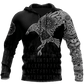 Viking Raven Odin Tattoo Hoodie For Norse Inspired Streetwear Outdoor Travel And Bold Everyday Style