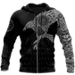 Viking Raven Odin Tattoo Hoodie For Norse Inspired Streetwear Outdoor Travel And Bold Everyday Style