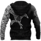 Viking Raven Odin Tattoo Hoodie For Norse Inspired Streetwear Outdoor Travel And Bold Everyday Style