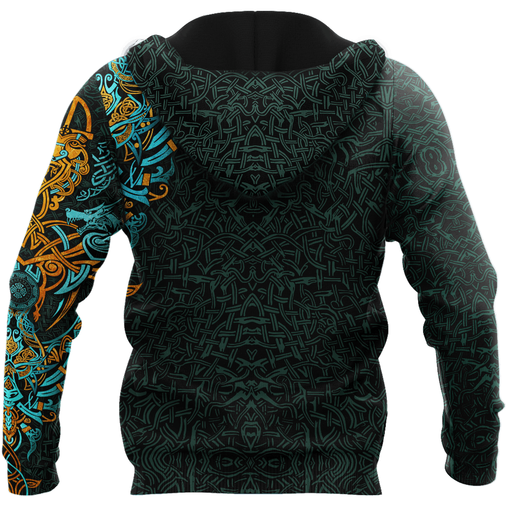 Viking Fenrir Pullover Hoodie For Outdoor Adventures Travel And Powerful Everyday Styling