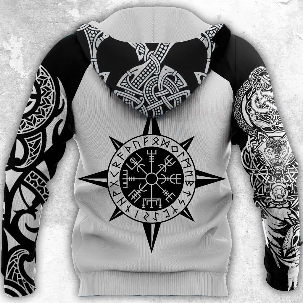 Viking Tattoo Hoodie For Viking Enthusiasts Travel Days And Distinctive Streetwear