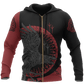 Viking Raven Zip Hoodie For Norse Themed Outfits Weekend Travel And Relaxed Comfort