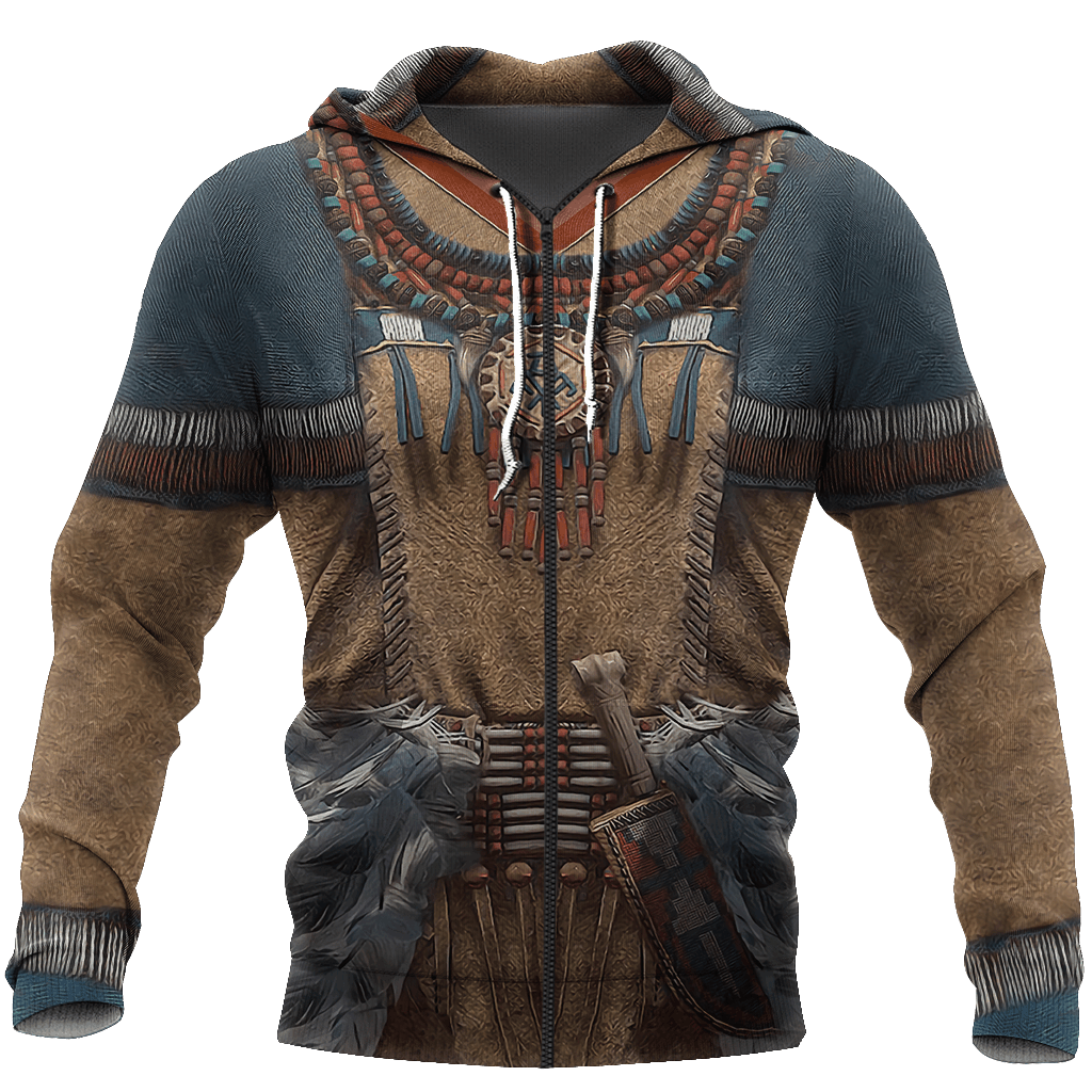 Detailed Native American Culture Hoodie For Traditional Artwork Lovers Travel And Relaxed Daily Outfits