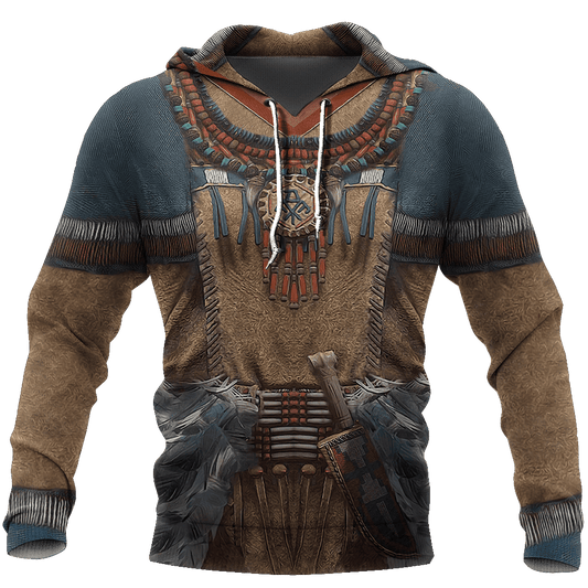 Detailed Native American Culture Hoodie For Traditional Artwork Lovers Travel And Relaxed Daily Outfits