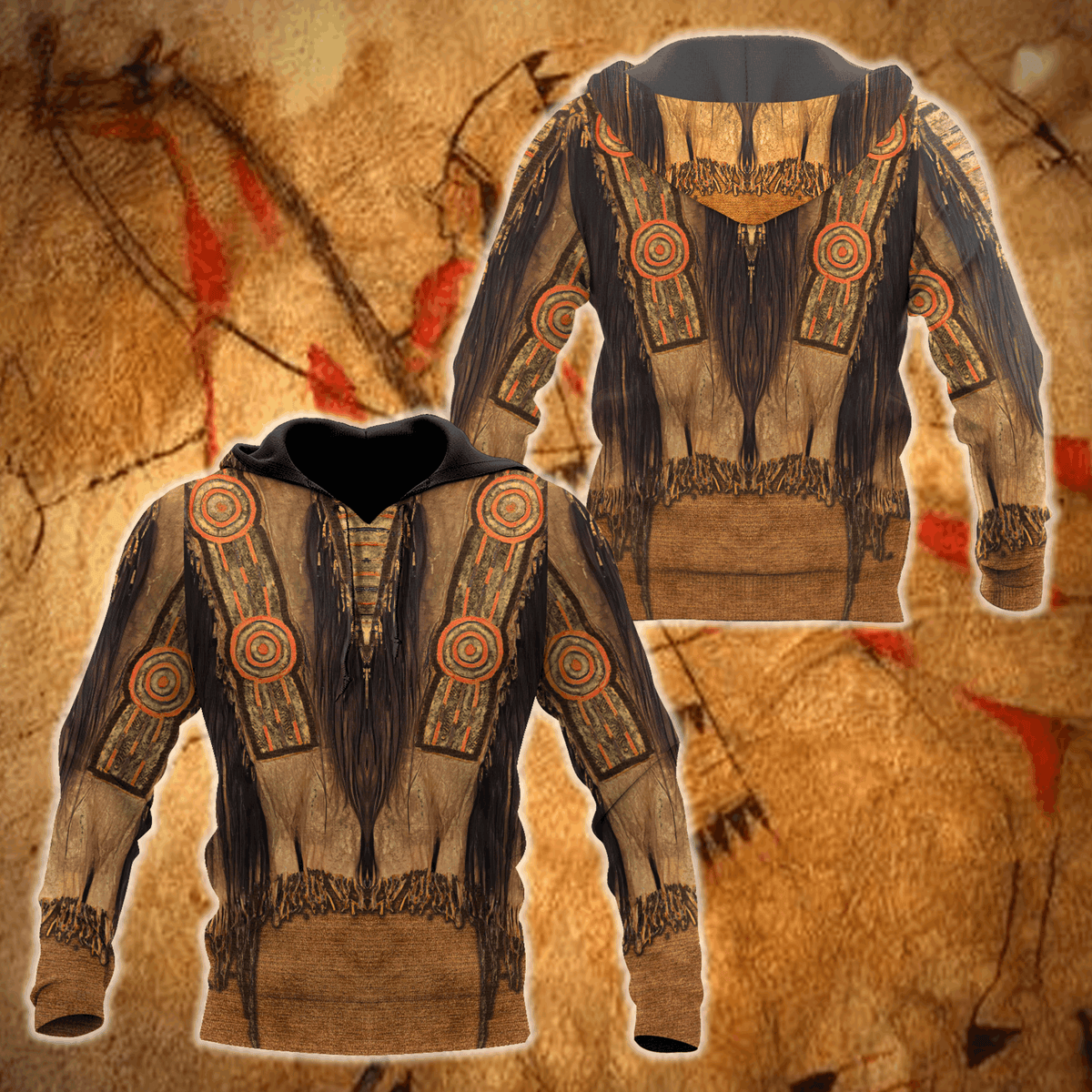 Detailed Native American Culture Hoodie For Heritage Artwork Enthusiasts Weekend Trips And Gifting