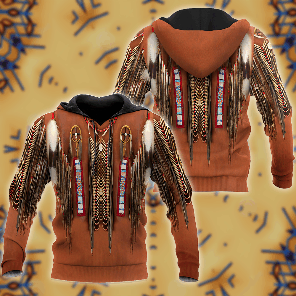 Classic Native American Culture Hoodie For Traditional Themes Outdoor Events And Casual Travel