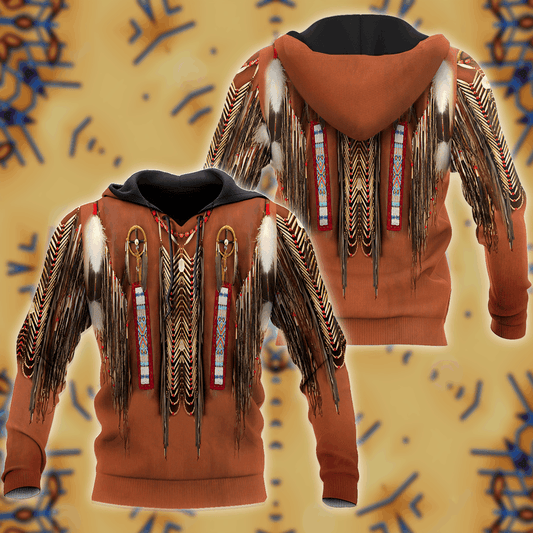 Classic Native American Culture Hoodie For Traditional Themes Outdoor Events And Casual Travel
