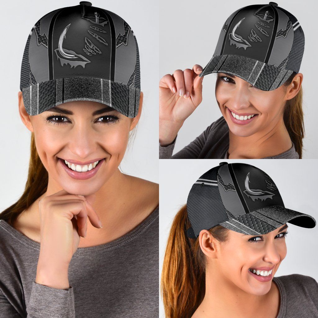 Fishing Hook 3D Design Classic Cap For Outdoor Activities Weekend Trips And Casual Wear