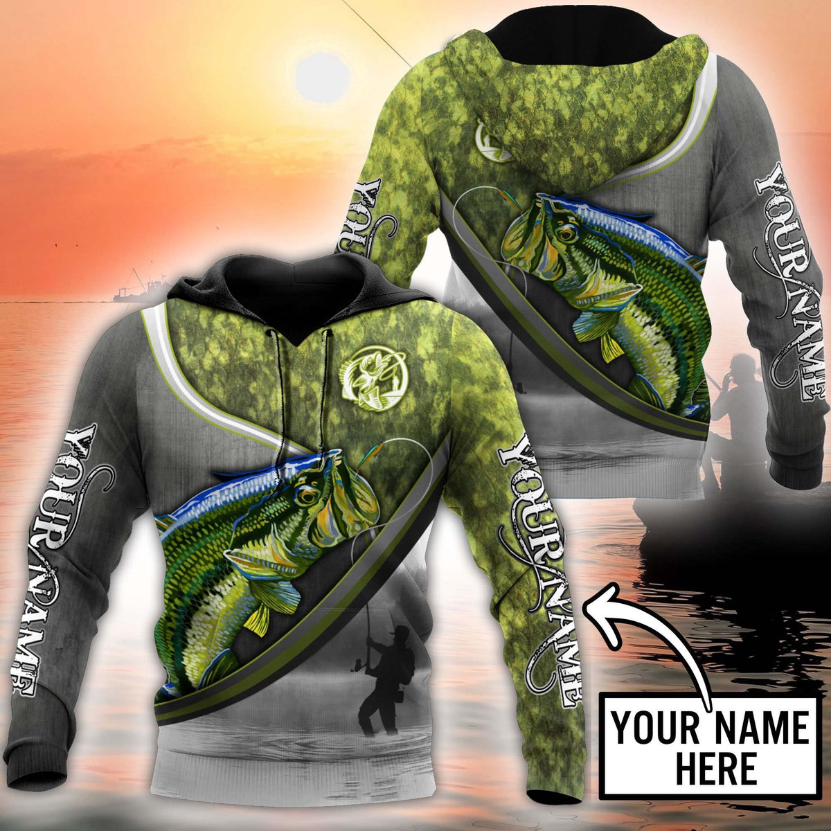 Bass Fishing Fisherman Camo Hoodie For River Adventures Outdoor Events And Everyday Style