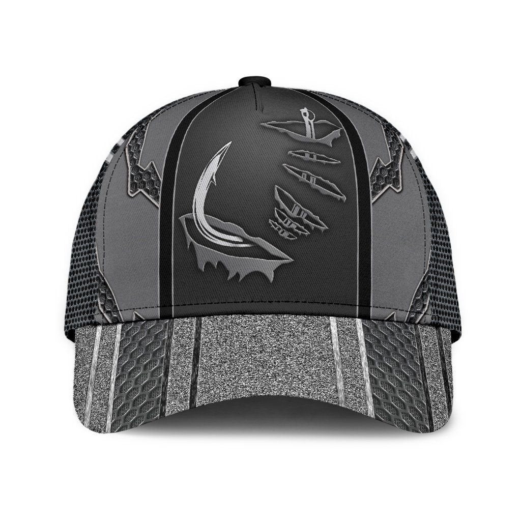 Fishing Hook 3D Design Classic Cap For Outdoor Activities Weekend Trips And Casual Wear