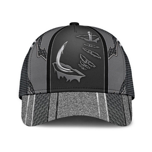 Fishing Hook 3D Design Classic Cap For Outdoor Activities Weekend Trips And Casual Wear