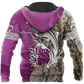 Purple Trout Fishing Tattoo Camo Hoodie For Fishing Adventures Camping Travel And Casual Gift Ideas